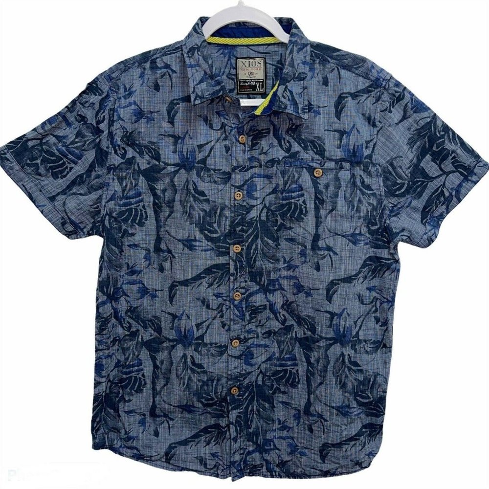 XIOS MEN'S BUTTON-DOWN SHORT SLEEVE SHIRT SIZE XL,